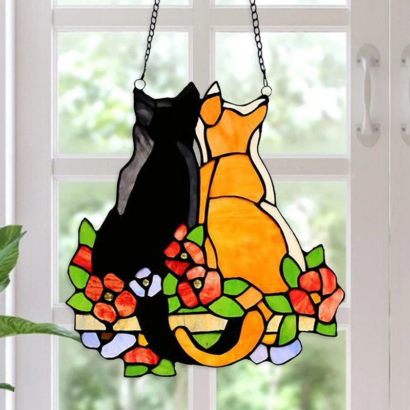 Lovely Kitten Pendants Multicolor Cat Glass Suncatcher Window Panel Decorations Home Door Hanging Wall Ornaments
Lovely Kitten Pendants Multicolor Cat Glass Suncatcher Window Panel Decorations Home Door Hanging Wall Ornaments