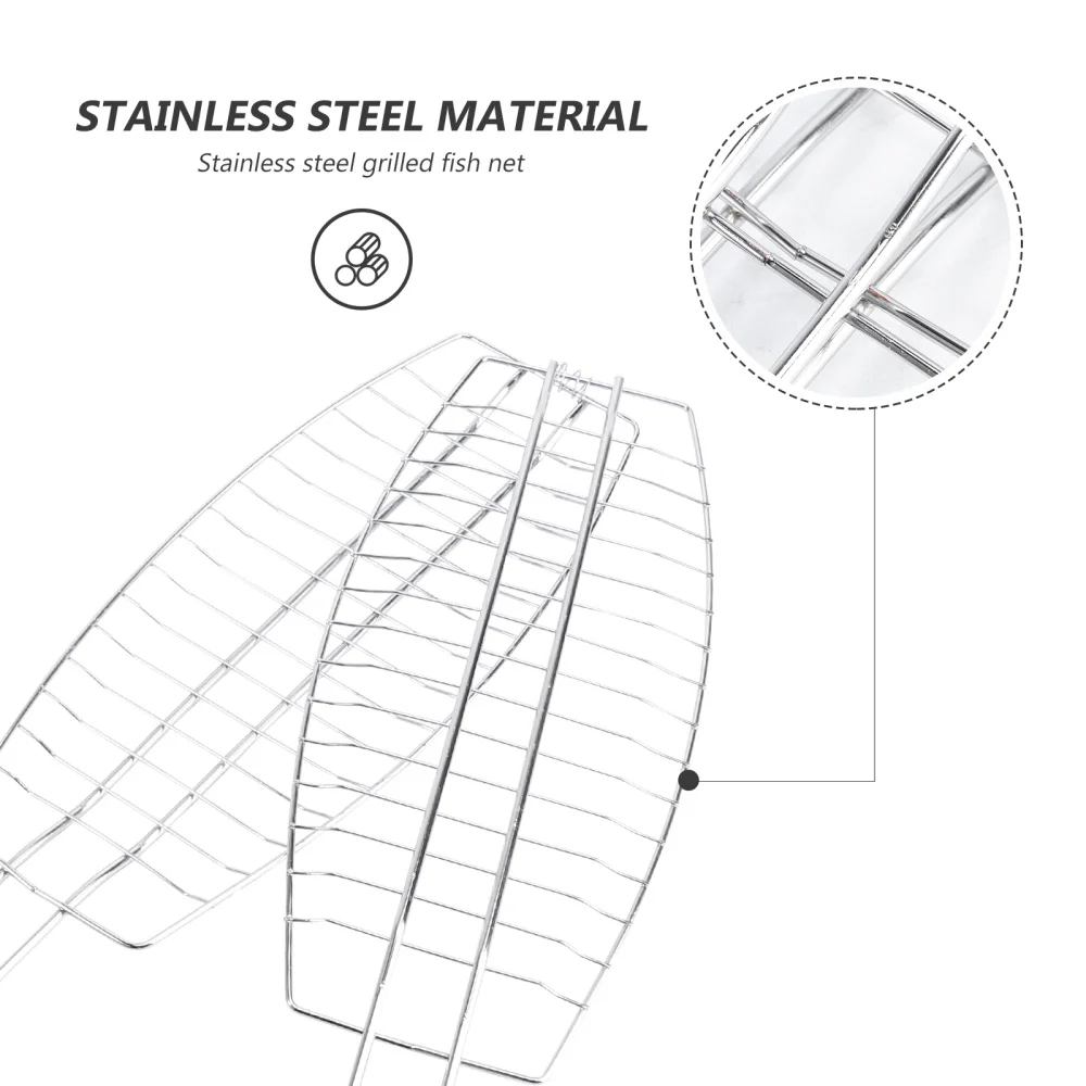 1Pc Stainless Steel Grill Net Grill Net Grill Fish Clip Household Fish Shaped Grill Clip (Silver)
1Pc Stainless Steel Grill Net Grill Net Grill Fish Clip Household Fish Shaped Grill Clip (Silver)