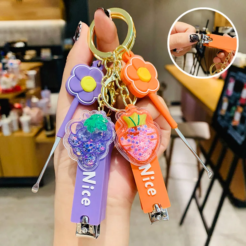 Cartoon Fruit Nail Scissors Digging Ear Spoon Keychain Creative Nail Clippers Boys and Girls Key Chain Accessories Cute Jewelry
Cartoon Fruit Nail Scissors Digging Ear Spoon Keychain Creative Nail Clippers Boys and Girls Key Chain Accessories Cute Jewelry