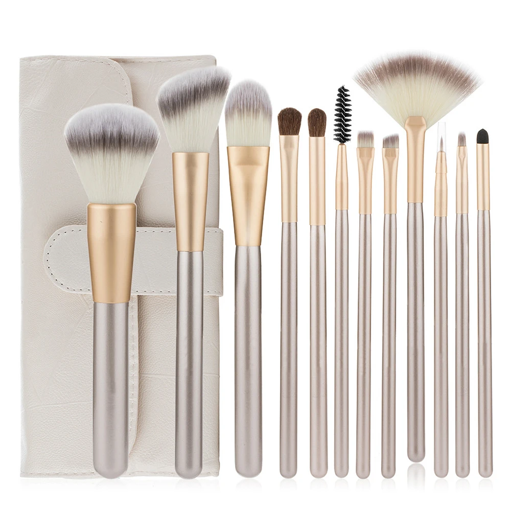 Makeup Brush Set 12pcs Rose Gold Luxury and Fashion Makeup Brushes with Perfect Vegan Leather Bag
Makeup Brush Set 12pcs Rose Gold Luxury and Fashion Makeup Brushes with Perfect Vegan Leather Bag
