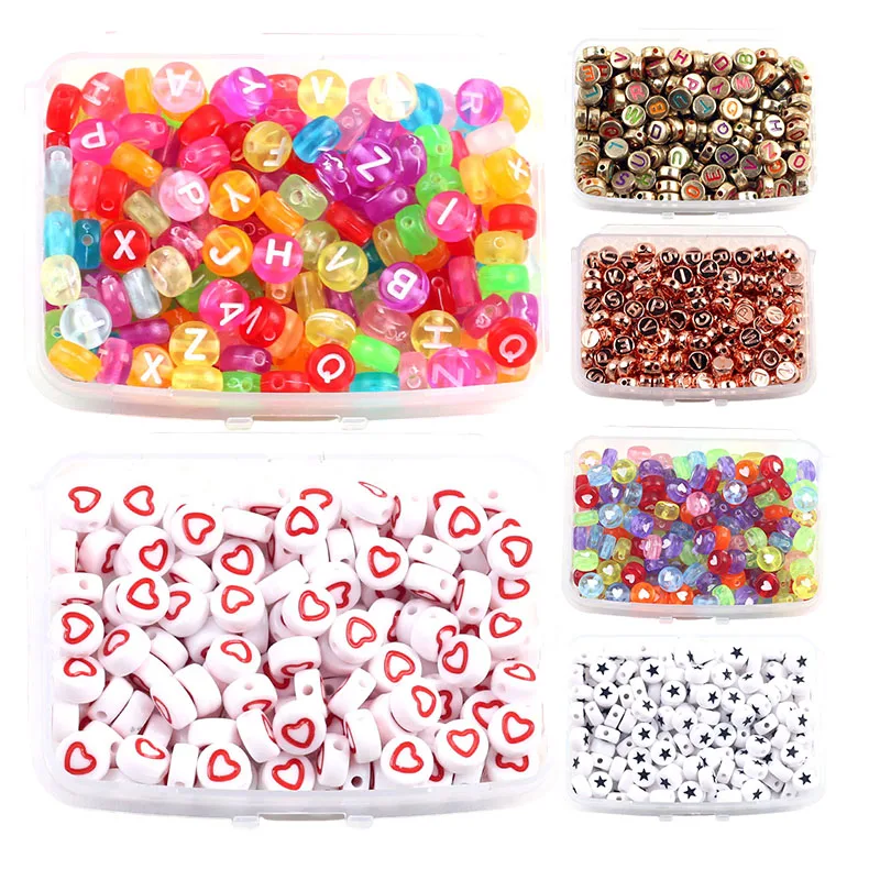 4x7mm Acrylic Beads Round Mixed Letter Bead Loose Spacer Beads for Jewelry Making Handmade DIY Bracelet Necklace 200pcs/Box
4x7mm Acrylic Beads Round Mixed Letter Bead Loose Spacer Beads for Jewelry Making Handmade DIY Bracelet Necklace 200pcs/Box