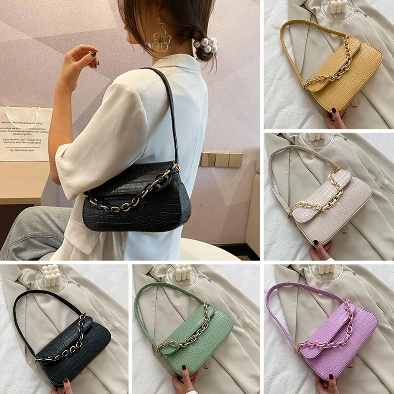 Vintage Crocodile Pattern Tote Bag Women Casual Baguette Handbag Shoulder Bag Retro Simple Style Crossbody Bags
Vintage Crocodile Pattern Tote Bag Women Casual Baguette Handbag Shoulder Bag Retro Simple Style Crossbody Bags