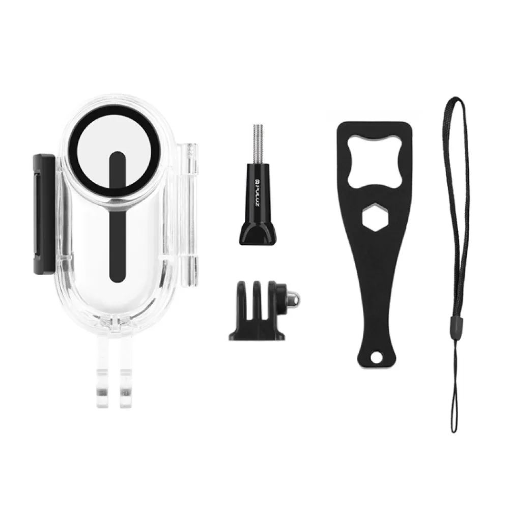 PULUZ Action Camera Housing 30m Underwater Protective Case with Base Adapter Screw Waterproof Cover for Insta360 GO 2
PULUZ Action Camera Housing 30m Underwater Protective Case with Base Adapter Screw Waterproof Cover for Insta360 GO 2