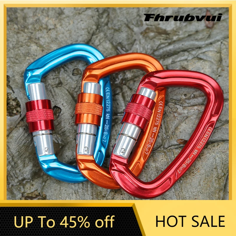 2 pcs of 25KN professional climbing buckle D-shaped screw lock outdoor climbing safety equipment outdoor
2 pcs of 25KN professional climbing buckle D-shaped screw lock outdoor climbing safety equipment outdoor