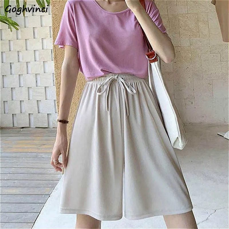 Shorts Women Summer Ice-silk Loose Solid Korean Style Knee-length Chic Harajuku Simple Wide-leg Thin Ins Casual All-match New
Shorts Women Summer Ice-silk Loose Solid Korean Style Knee-length Chic Harajuku Simple Wide-leg Thin Ins Casual All-match New