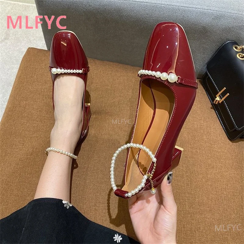 Mary Jane shoes female 2022 square toe retro shallow mouth single shoes pearl small leather shoes thick heel high heels women
Mary Jane shoes female 2022 square toe retro shallow mouth single shoes pearl small leather shoes thick heel high heels women