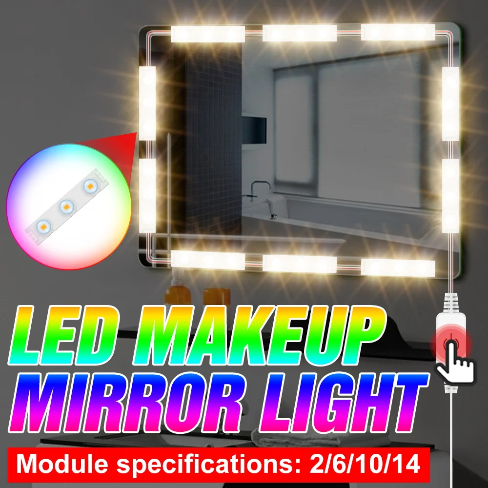 LED Makeup Mirror Lamp USB Bathroom Vanity Light Bulb Dimmable Dressing Table Cosmetic Mirrors LED Wall Lamps Bedroom Decoration
LED Makeup Mirror Lamp USB Bathroom Vanity Light Bulb Dimmable Dressing Table Cosmetic Mirrors LED Wall Lamps Bedroom Decoration