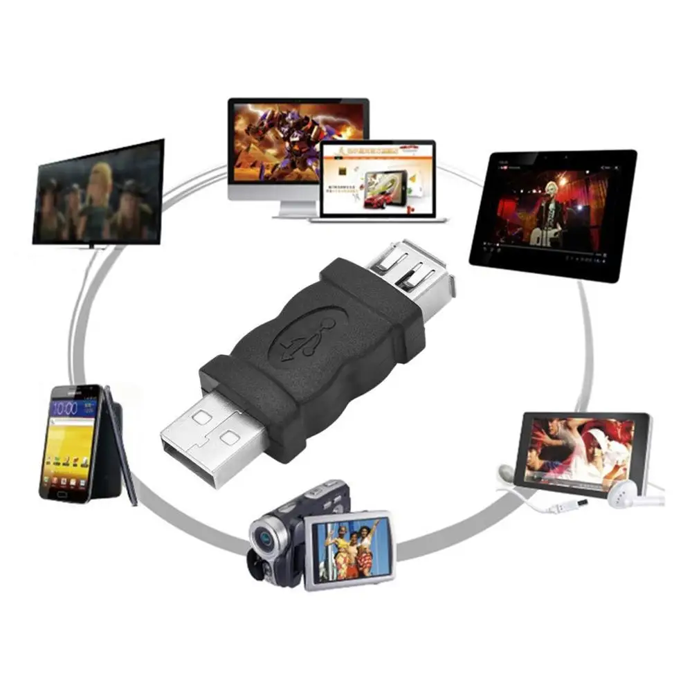 Firewire IEEE 1394 6 Pin Female to USB 2.0 Type A Male Adaptor Adapter Cameras Mobile Phones MP3 Player PDAs Black
Firewire IEEE 1394 6 Pin Female to USB 2.0 Type A Male Adaptor Adapter Cameras Mobile Phones MP3 Player PDAs Black