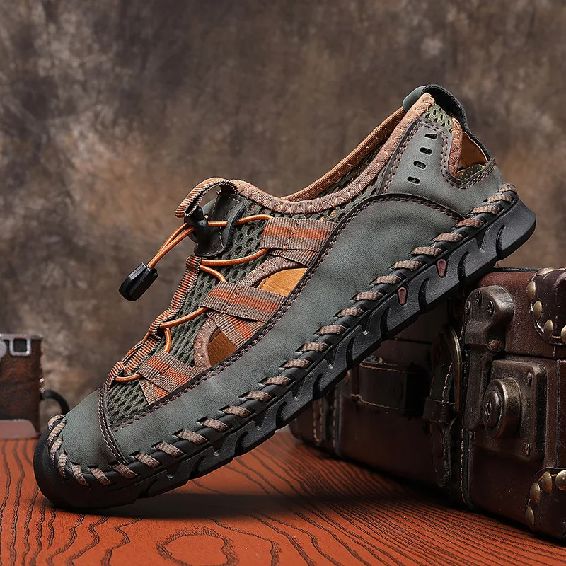 New Summer Man Sandals Retro Roman Platform Shoes Flats Outdoor Beach Sandals Mesh Breathable Male Footwear Non-Slip Plus Size
New Summer Man Sandals Retro Roman Platform Shoes Flats Outdoor Beach Sandals Mesh Breathable Male Footwear Non-Slip Plus Size