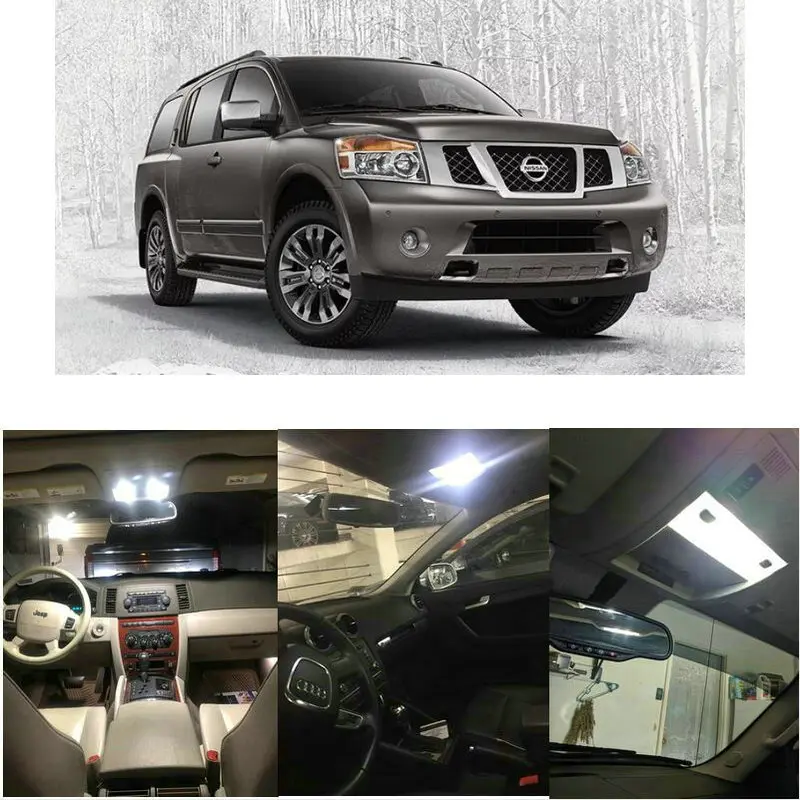 Внутренние светодиодные лампы для 2015 Nissan Armada NV1500-3500 Pathfinder Quest Titan Versa | Автомобили и