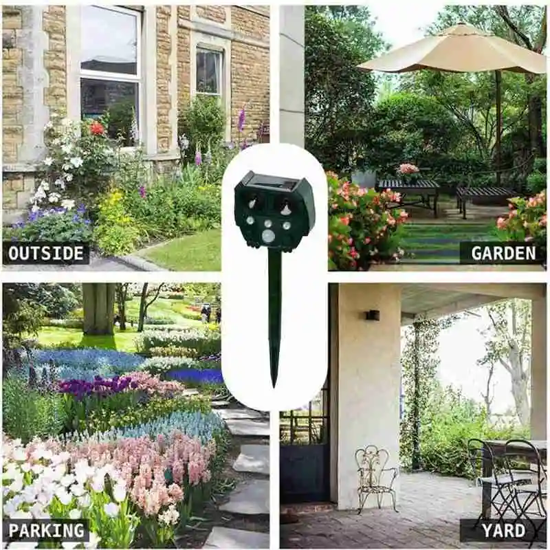 2020 Solar Animal Repeller Ultrasonic Infrared Light Flash Repeller & Drive Multifunctional Animal Cat Dog M9U1
2020 Solar Animal Repeller Ultrasonic Infrared Light Flash Repeller & Drive Multifunctional Animal Cat Dog M9U1