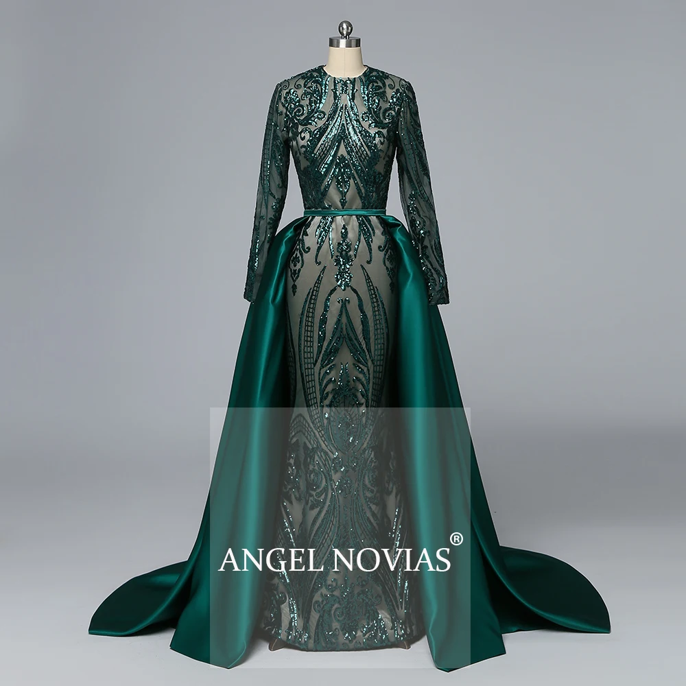 Женское вечернее платье Angel Novias, мусульманское зеленое платье с длинным рукавом, со съемной юбкой, для выпускного вечера, 2023
Женское вечернее платье Angel Novias, мусульманское зеленое платье с длинным рукавом, со съемной юбкой, для выпускного вечера, 2023