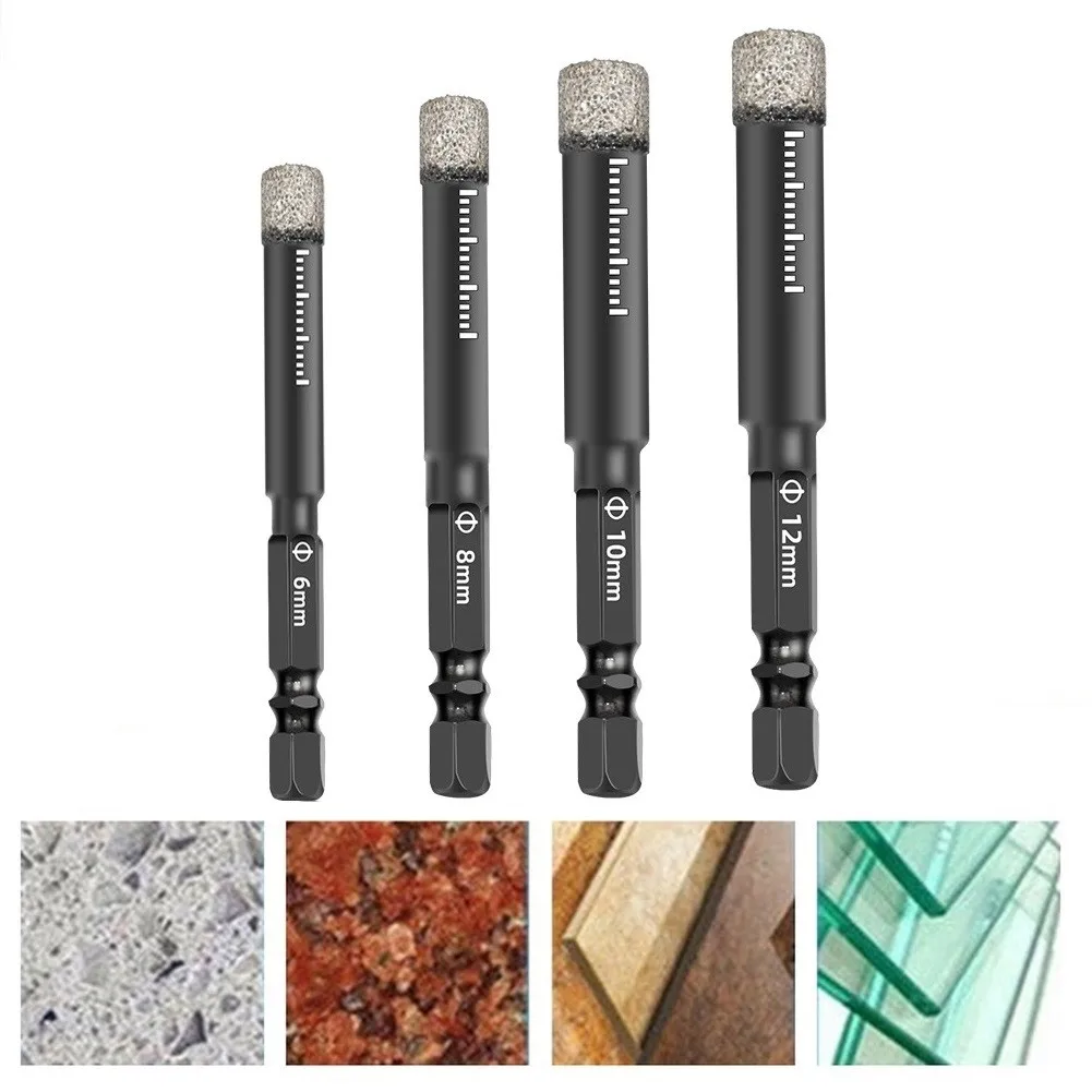 Diamond Dry Drill Bits 6/8/10/12mm Hex Handle Vacuum Brazed Hole Saw Cutter For Granite Marble CeramicTile Woodworking Tools
Diamond Dry Drill Bits 6/8/10/12mm Hex Handle Vacuum Brazed Hole Saw Cutter For Granite Marble CeramicTile Woodworking Tools