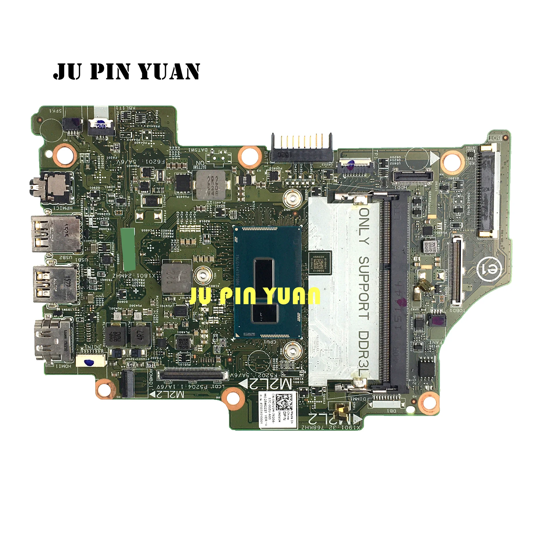 Материнская плата для ноутбука DELL Inspiron 7348 CN-0NDV1M 0NDV1M NDV1M 13321-1 8X6G1 с процессором I3-5010U DDR3L, полностью протестирована 
Материнская плата для ноутбука DELL Inspiron 7348 CN-0NDV1M 0NDV1M NDV1M 13321-1 8X6G1 с процессором I3-5010U DDR3L, полностью протестирована