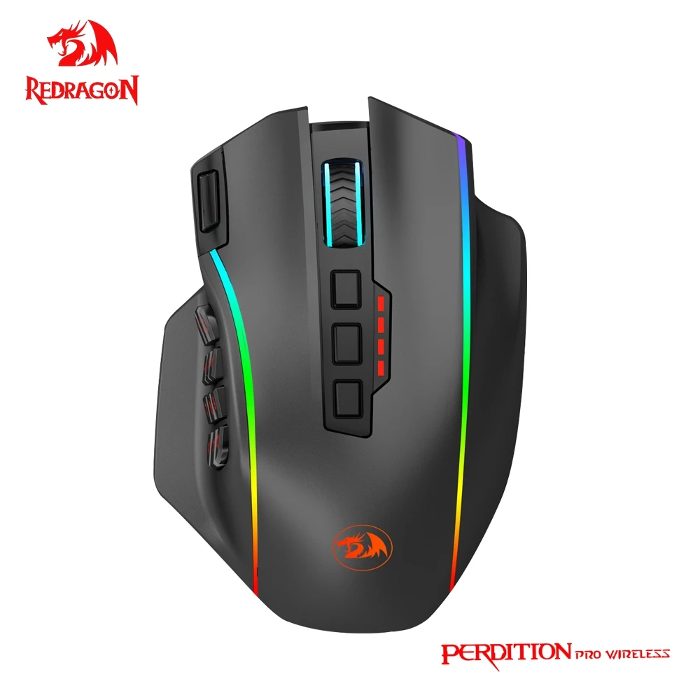 REDRAGON M901P-KS Perdiction Elite RGB USB 2 4G Беспроводная игровая мышь 16000DPI 19 кнопок