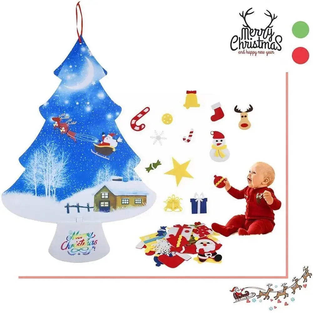 DIY Felt Christmas Tree Set Felt Christmas Tree with 30PCS Ornaments Wall Hanging Xmas Gifts for Kids Christmas Decorations E7B8
DIY Felt Christmas Tree Set Felt Christmas Tree with 30PCS Ornaments Wall Hanging Xmas Gifts for Kids Christmas Decorations E7B8