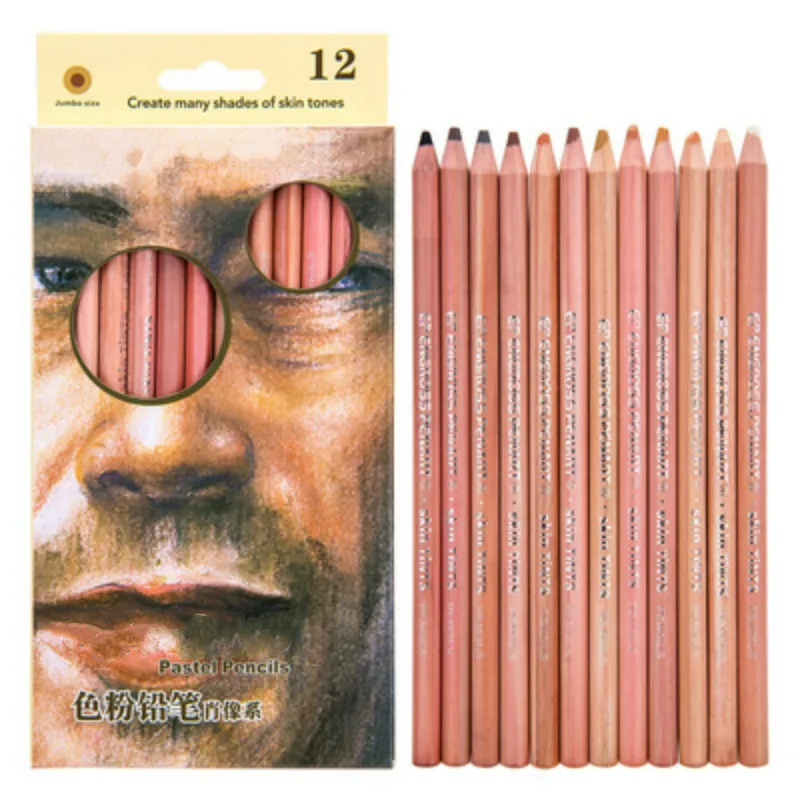 

Набор мягких пастельных карандашей для рисования, детские цветные карандаши, школьные принадлежности, Канцтовары, 12 цветов