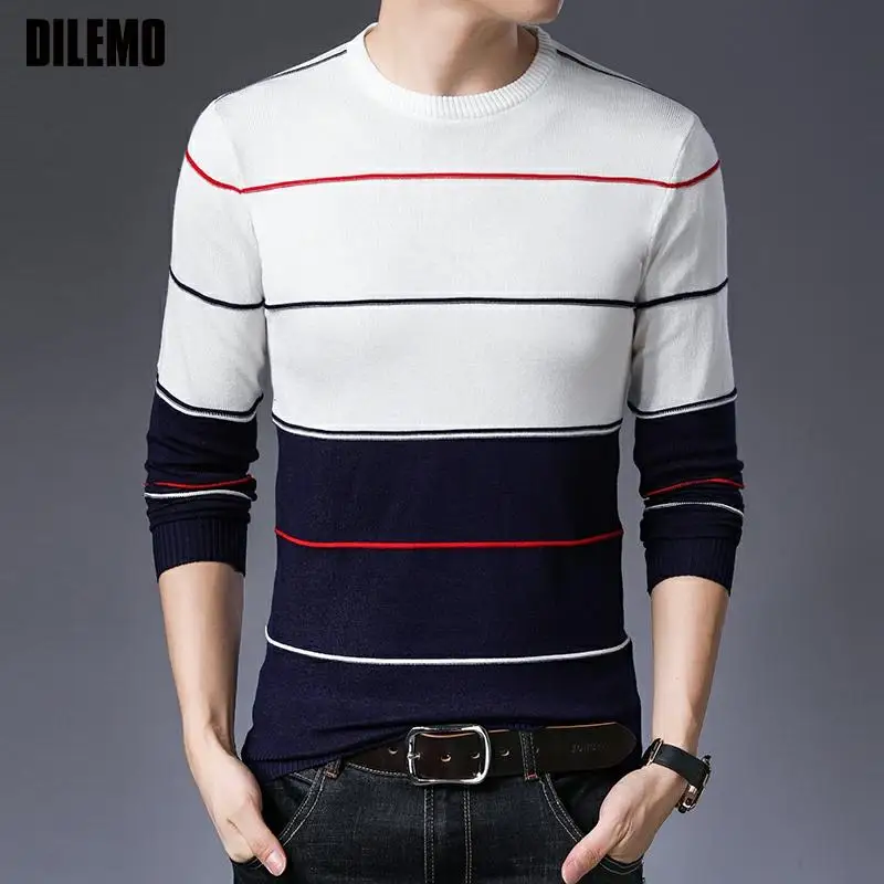 New Fashion Brand Knit Pullover Slim Fit Striped Mens Oneck Sweater Autum Korean Woolen Casual Jumper High Quality Clothes Men
New Fashion Brand Knit Pullover Slim Fit Striped Mens Oneck Sweater Autum Korean Woolen Casual Jumper High Quality Clothes Men