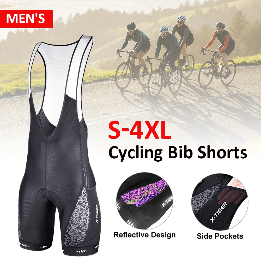 Men's Cycling Bib Shorts Breathable Fast Drying Padded Bike Pants Underwear with Side Pocket Reflective Strip Riding Shorts
Men's Cycling Bib Shorts Breathable Fast Drying Padded Bike Pants Underwear with Side Pocket Reflective Strip Riding Shorts