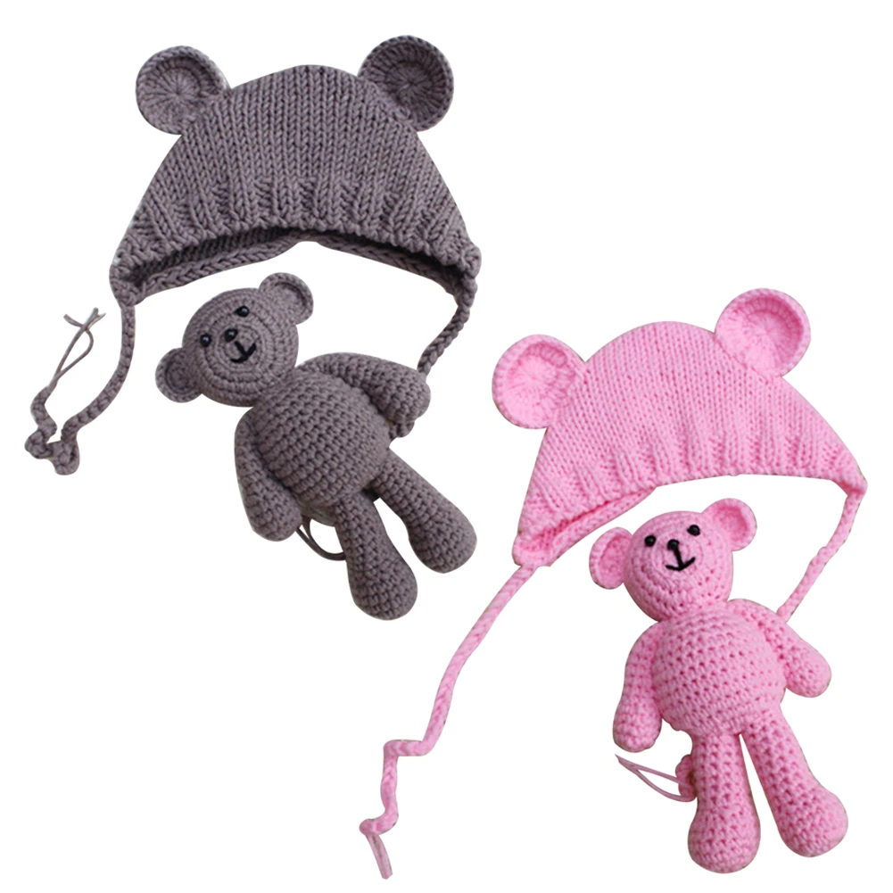 Soft Solid Photography Props Set Accessory Gifts Costume Hat And Bear Infant Cute Dolls Toys Newborn Baby Knitted
Soft Solid Photography Props Set Accessory Gifts Costume Hat And Bear Infant Cute Dolls Toys Newborn Baby Knitted