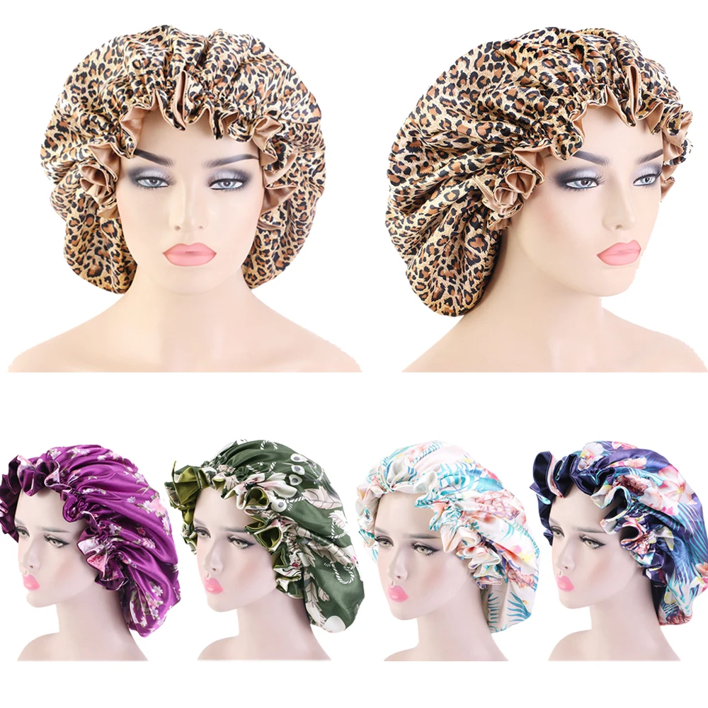 Extra Large Comfortable Women Fashion Elastic Band Satin Printed Cap Bonnet Hair Loss Cap Night Sleep Hat Ladies Turban Beanies
Extra Large Comfortable Women Fashion Elastic Band Satin Printed Cap Bonnet Hair Loss Cap Night Sleep Hat Ladies Turban Beanies