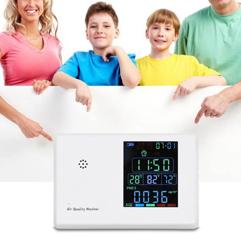 Air Quality Detector Formaldehyde PM10 Tester Temperature Detection Meter Clock Y4QC
Air Quality Detector Formaldehyde PM10 Tester Temperature Detection Meter Clock Y4QC