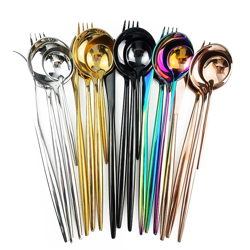 4pcs Gold Dinnerware Set Rainbow Knife Fork Spoon Dinner Set 304 Stainless Steel Flatware Set Kitchen Silverware Tableware Set
4pcs Gold Dinnerware Set Rainbow Knife Fork Spoon Dinner Set 304 Stainless Steel Flatware Set Kitchen Silverware Tableware Set