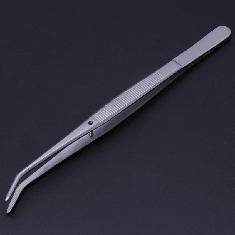 Stainless Steel Tweezers Serrated Curved Dental Instruments Dental Tool
Stainless Steel Tweezers Serrated Curved Dental Instruments Dental Tool