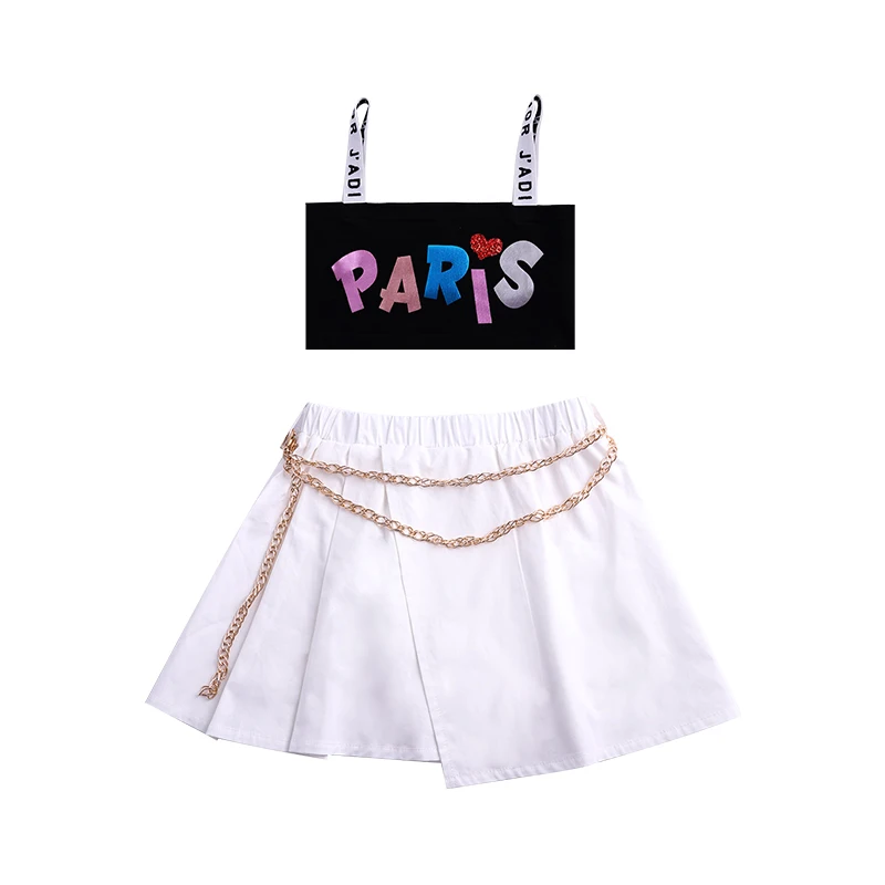 Summer New Children'S Hip Hop Street Dance Costumes Girls Jazz Dance Set Kids Vest/Skirt Stage Performance Clothes Tide DL4271
Summer New Children'S Hip Hop Street Dance Costumes Girls Jazz Dance Set Kids Vest/Skirt Stage Performance Clothes Tide DL4271