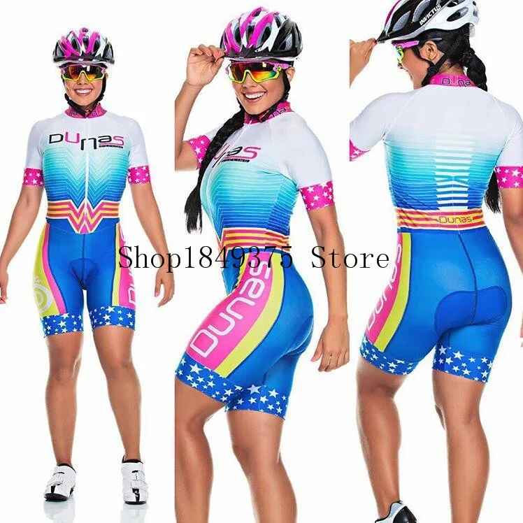 2020 Pro Team триатлон костюм розовый женский короткий рукав Велоспорт Джерси Skinsuit