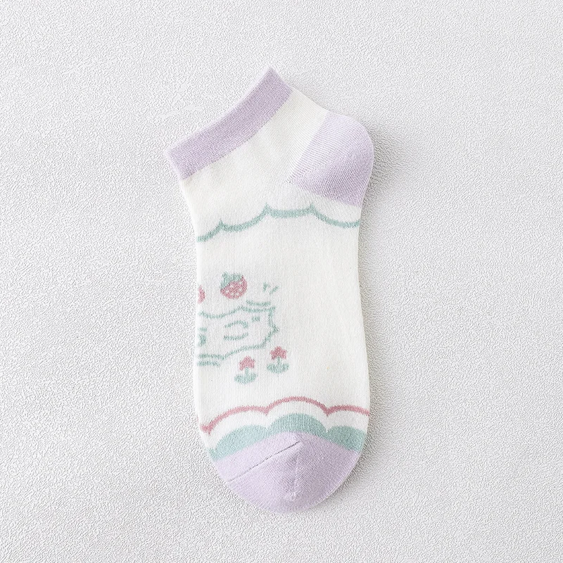 10pairs/lot Spring New Breathable Purple Female Cartoon Cotton Socks Casual Cute Slippers Women's Summer Funny Strawberry rabbit
10pairs/lot Spring New Breathable Purple Female Cartoon Cotton Socks Casual Cute Slippers Women's Summer Funny Strawberry rabbit