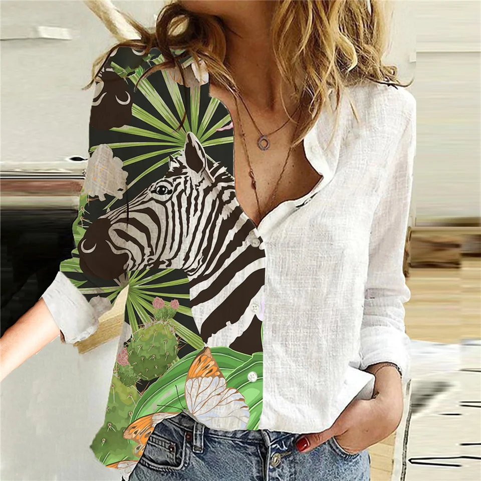 Women Patchwork Blouse Blusas Long Sleeve Zebra Print Shirts Vintage Office Ladies Tops Femme 2020 Fashion Blusa De Mujer Ins
Women Patchwork Blouse Blusas Long Sleeve Zebra Print Shirts Vintage Office Ladies Tops Femme 2020 Fashion Blusa De Mujer Ins