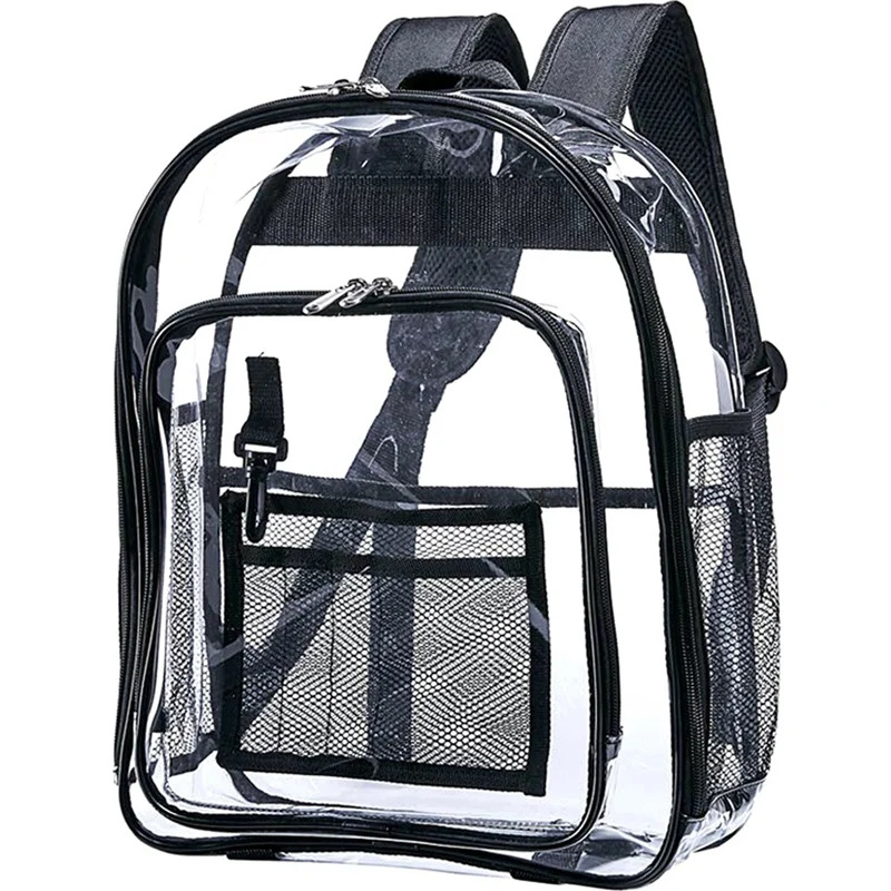 

Heavy Duty Clear Backpack,Security Transparent School Backpack,See Through Bookbag For Work, Security Check And Travel