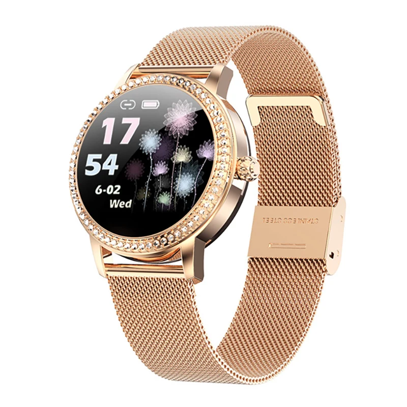 Diamond-studded Smart Watch For Women Lovely Steel Sport Watch IP68 waterproof Fitness bracelet Heart Rate LW20 Smartwatch 
Diamond-studded Smart Watch For Women Lovely Steel Sport Watch IP68 waterproof Fitness bracelet Heart Rate LW20 Smartwatch