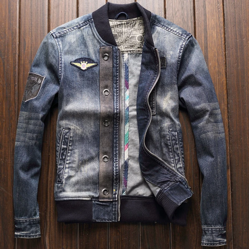 American Style Flight Men's Denim Jackets and Coats Spring Plus Size XXXL Mens Overcoats Outerwear Mens Brand Clothing 2020 A208
American Style Flight Men's Denim Jackets and Coats Spring Plus Size XXXL Mens Overcoats Outerwear Mens Brand Clothing 2020 A208