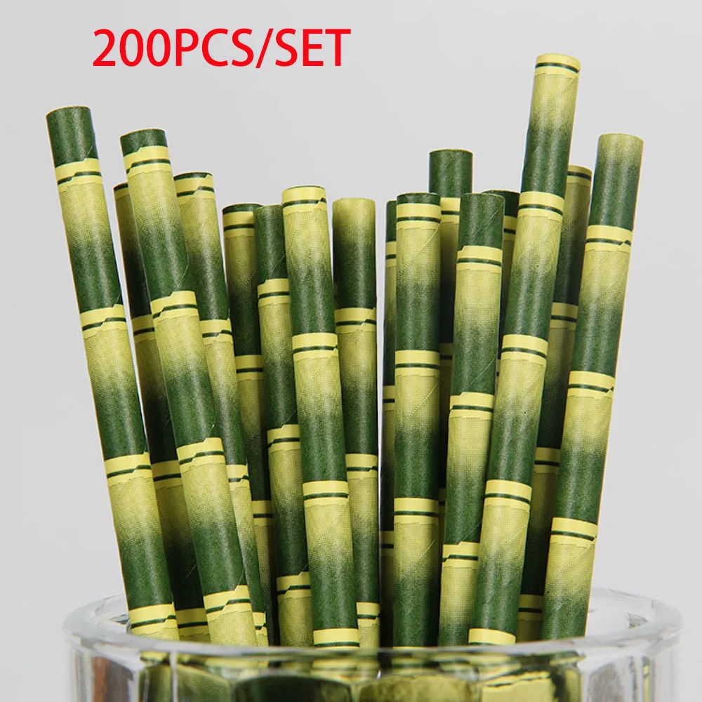 200X Degradable Kraft Paper Suction Tube Bamboo pattern Straws For Party Baby Wedding Shower Decoration Gift Party Event Supply
200X Degradable Kraft Paper Suction Tube Bamboo pattern Straws For Party Baby Wedding Shower Decoration Gift Party Event Supply