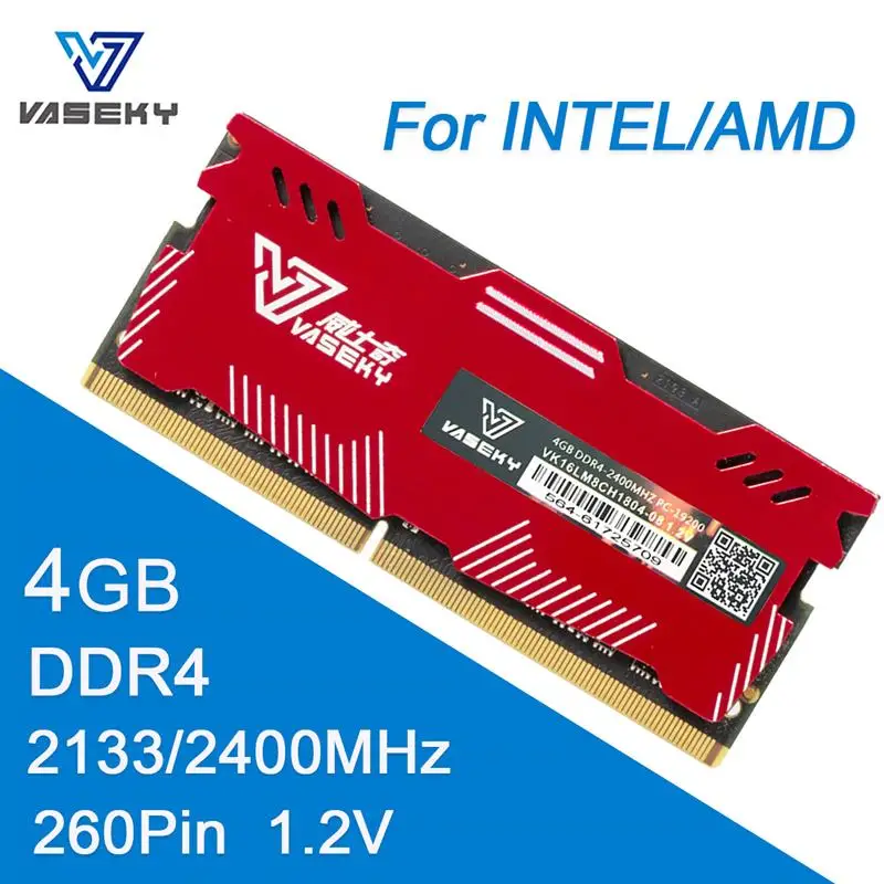 Vaseky 4G Ram DDR4 2133 МГц 2400 Тетрадь устройство чтения карт памяти адаптер 260Pin 1,2 V памяти пропилен-каучука прокладки с теплоотвод для AMD/INTEL
Vaseky 4G Ram DDR4 2133 МГц 2400 Тетрадь устройство чтения карт памяти адаптер 260Pin 1,2 V памяти пропилен-каучука прокладки с теплоотвод для AMD/INTEL