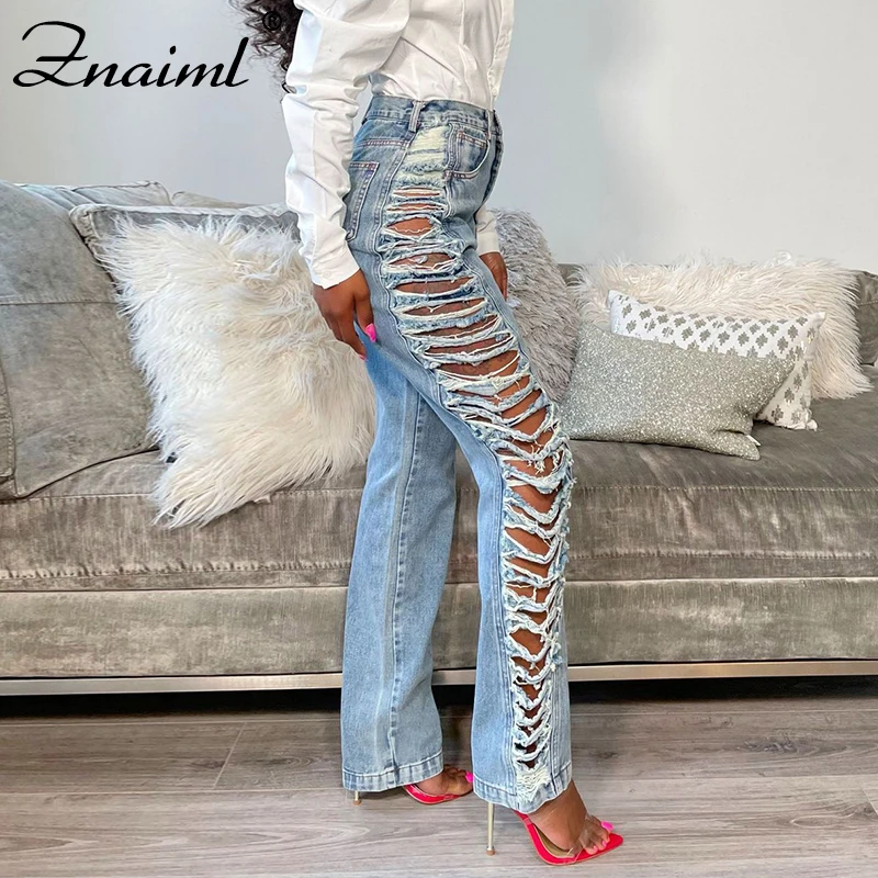 Znaiml 2021 Fashion Hot Sale Women's Jeans Double Ripped Holes Thin Straight Street Loose All-match Jean Trousers Feminino Pants
Znaiml 2021 Fashion Hot Sale Women's Jeans Double Ripped Holes Thin Straight Street Loose All-match Jean Trousers Feminino Pants