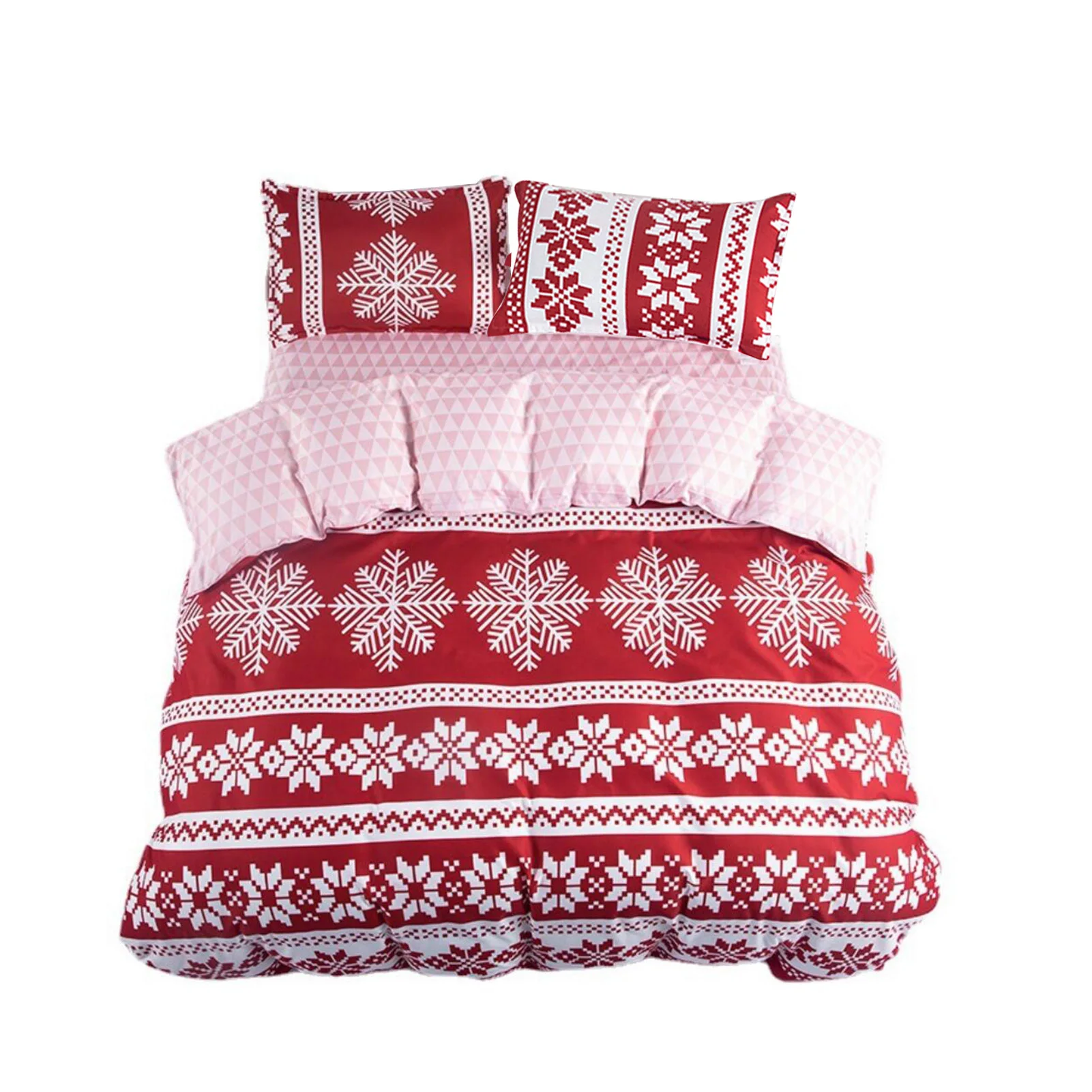 Christmas Duvet Cover Snowflake Pattern Printed Red Bedding Comforter Cover With Zipper Closure 3 / 4pcs Soft Microfiber Set For
Christmas Duvet Cover Snowflake Pattern Printed Red Bedding Comforter Cover With Zipper Closure 3 / 4pcs Soft Microfiber Set For