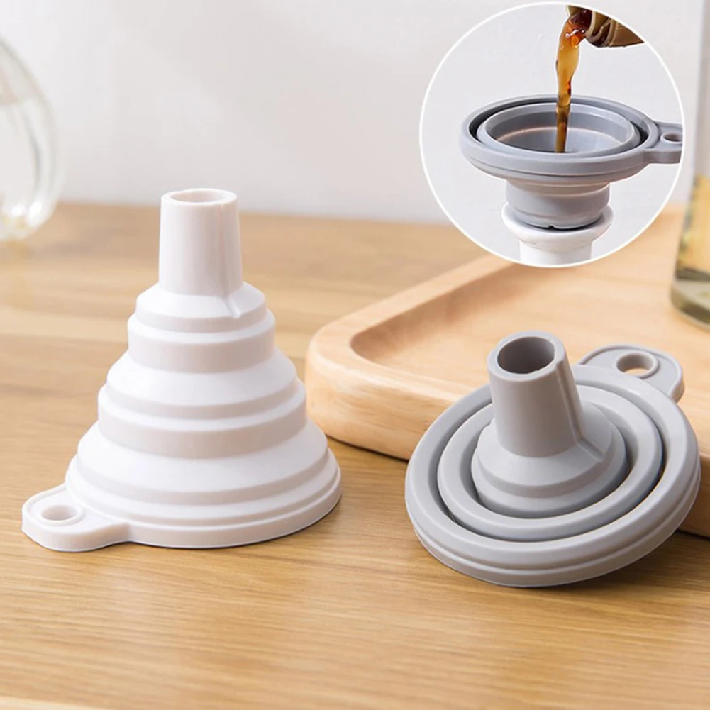 Silicone Funnel Collapsible Folding Funnel Retractable Household Liquid Sub-mini Funnel White Grey Funnel Kitchen Gadget
Silicone Funnel Collapsible Folding Funnel Retractable Household Liquid Sub-mini Funnel White Grey Funnel Kitchen Gadget
