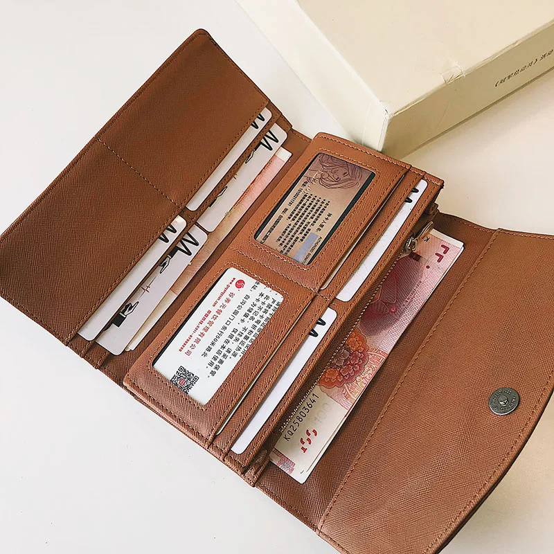 Vintage Trifold Wallet Women Long PU Leather Wallet Female Clutch Purse Hasp Female Phone Bag Girl Card Bags Ladies High Quality
Vintage Trifold Wallet Women Long PU Leather Wallet Female Clutch Purse Hasp Female Phone Bag Girl Card Bags Ladies High Quality