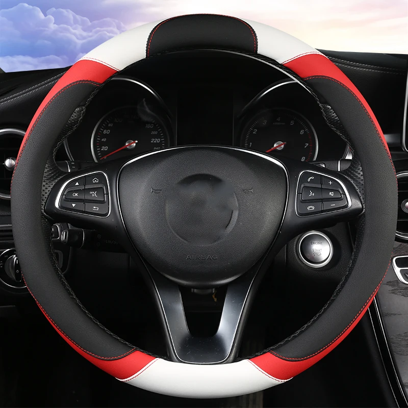 Leather Universal Car Steering-wheel Cover 38CM Diamond Blingbling Auto Steering Car Wheel Cover Woman Car-styling Accessories
Leather Universal Car Steering-wheel Cover 38CM Diamond Blingbling Auto Steering Car Wheel Cover Woman Car-styling Accessories