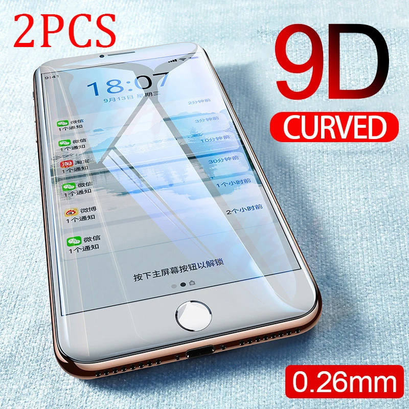 Защитное стекло 9D для Iphone 6 Plus S 6s 7 8 X Xr XS 11 Pro | Мобильные телефоны и аксессуары