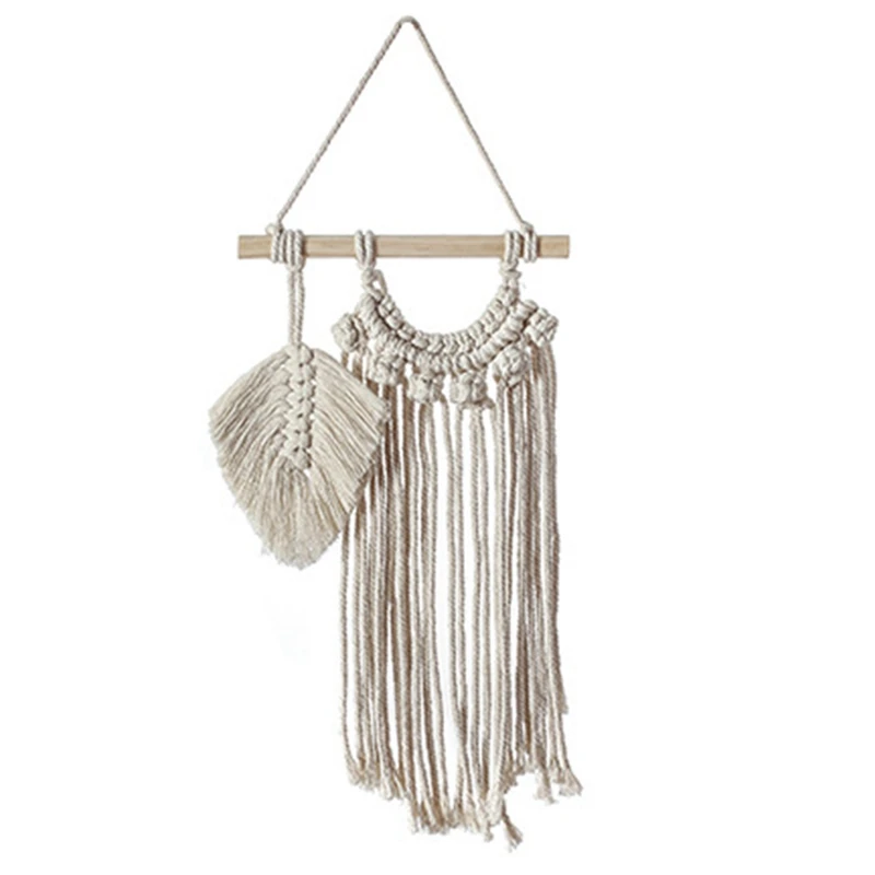 Nordic Cotton Thread Leaf Tassel Woven Tapestry Wall Scroll Feather Bead Ornaments Home Decor Wall Hanging Gift Wall Art 
Nordic Cotton Thread Leaf Tassel Woven Tapestry Wall Scroll Feather Bead Ornaments Home Decor Wall Hanging Gift Wall Art
