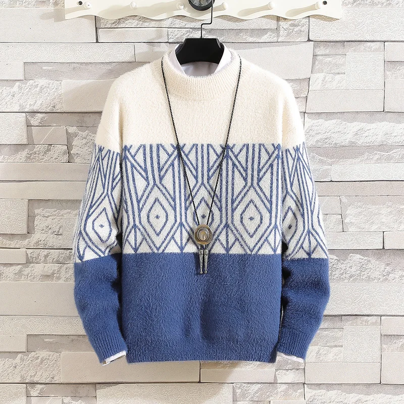 Fashion New Men's Sweater Winter Warm Turtleneck Pullover Designer Knitted Sweater Mens Pullover Long Sleeve Sweats
Fashion New Men's Sweater Winter Warm Turtleneck Pullover Designer Knitted Sweater Mens Pullover Long Sleeve Sweats