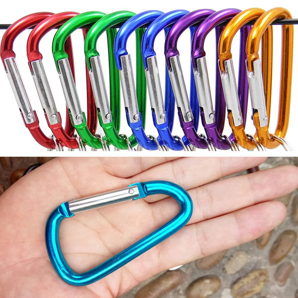 10pcs M6 Color Carabiners Aluminum Alloy Carabiner Spring Snap Clip Hooks Keychain Climbing Carabiner For Keys Camping Tools
10pcs M6 Color Carabiners Aluminum Alloy Carabiner Spring Snap Clip Hooks Keychain Climbing Carabiner For Keys Camping Tools