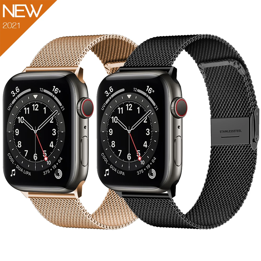 Металлический ремешок для Apple Watch 6/SE/5/4/3/2/1 38 мм 40 браслет Миланская петля из