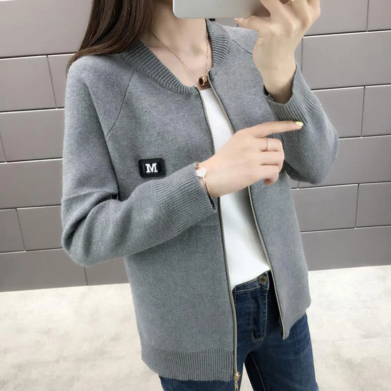 Women Cardigan 2021 New Fashion Autumn Casual Long Sleeve zipper Short Knitted Sweater Cardigan Coat For Women knit Jacket Tops
Women Cardigan 2021 New Fashion Autumn Casual Long Sleeve zipper Short Knitted Sweater Cardigan Coat For Women knit Jacket Tops