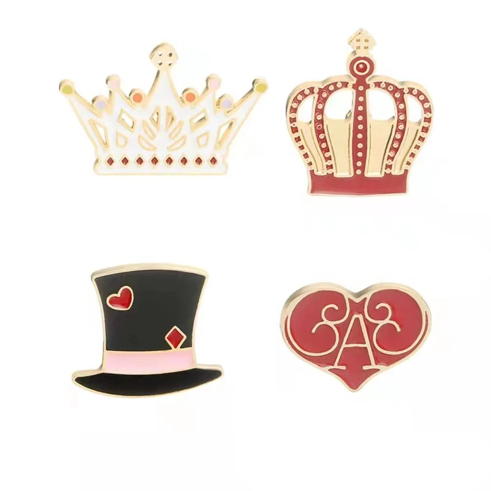Heart Brooch Letter A Magician Hat King And Queen's Crowns Enamel Pins Clothes Backpacks Lapel Badges Jewelry Gift
Heart Brooch Letter A Magician Hat King And Queen's Crowns Enamel Pins Clothes Backpacks Lapel Badges Jewelry Gift