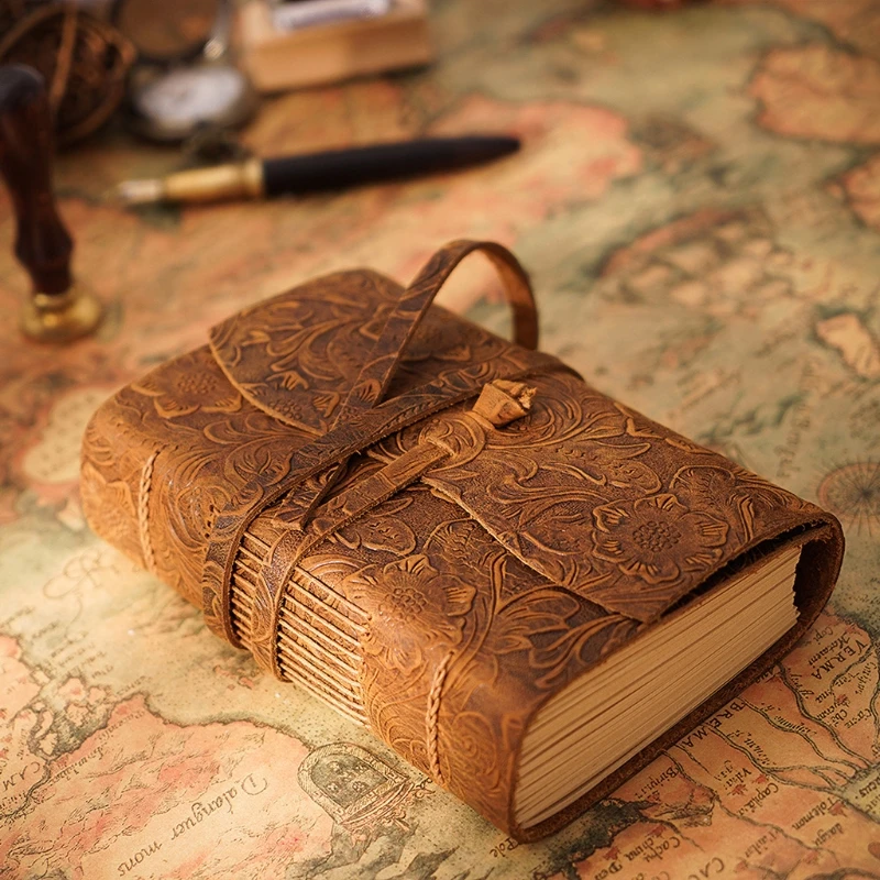 T8WC Classic Retro Leather Notebook Notepad Classic Handmade Sketchbook with Strap
T8WC Classic Retro Leather Notebook Notepad Classic Handmade Sketchbook with Strap